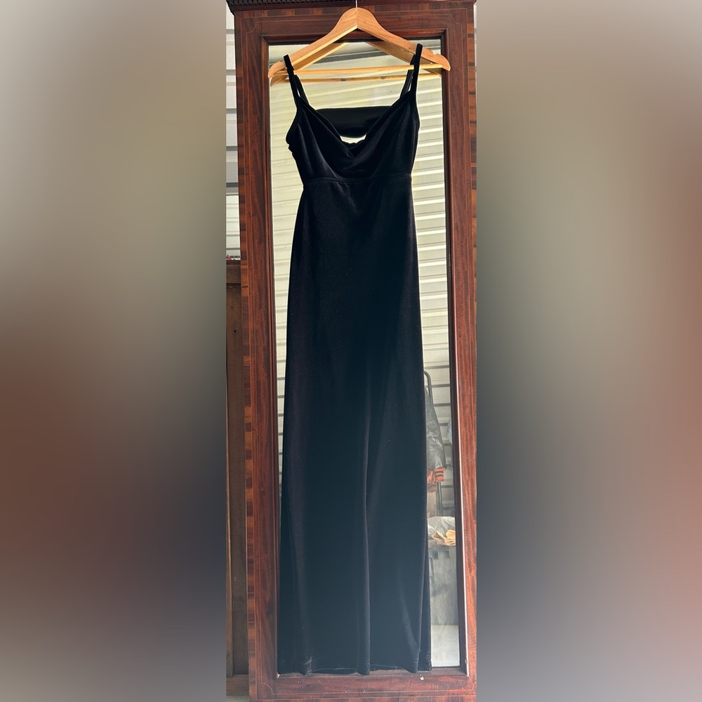 Vintage Black Velvet Dress